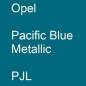 Preview: Opel, Pacific Blue Metallic, PJL.